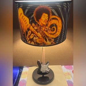 Jimi Hendrix Fender Stratocaster Guitar Table Lamp Rock and Roll